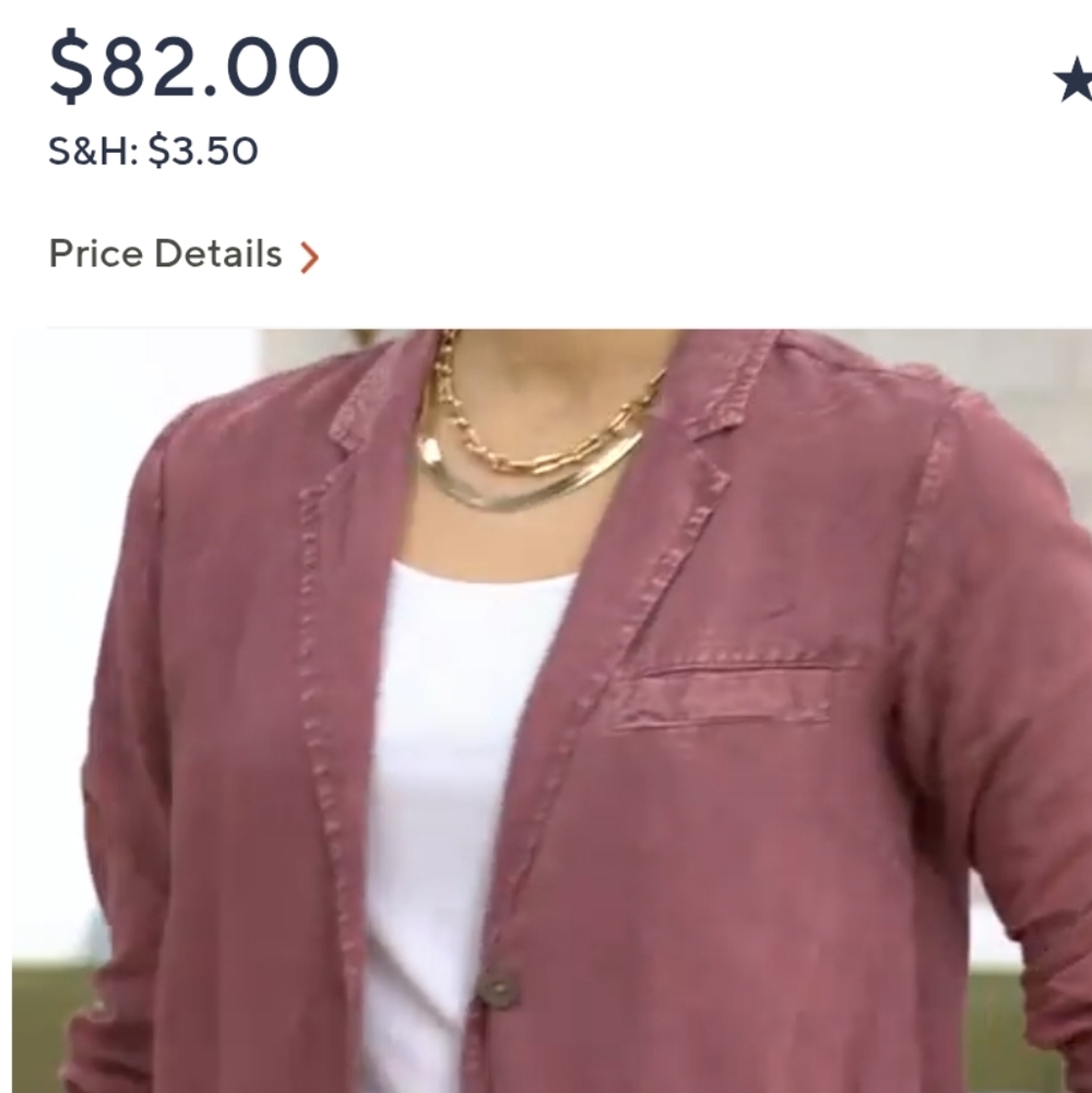 Peace Love World Boheme Relaxed Linen Blend Women's Blazer French Mauve Nwt M - Picture 2 of 8